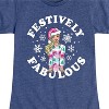 Girls' - Barbie - Christmas Festively Fabulous Fitted Short Sleeve Graphic T-Shirt - image 2 of 4