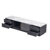 GlasFlength TV Stands and Consoles, Stylish Entertainment Center for Living Room, Modern Design for Classic Interiors, Black,62.9”*15.7”*14.9" - 2 of 4