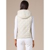 INSPIRE CHIC Women's Lightweight Hooded Sleeveless Button Down Casual Puffer Vest - 4 of 4