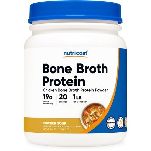 Nutricost Chicken Bone Broth Protein Powder (Chicken Soup Flavored, 20 Servings) - 1 of 4