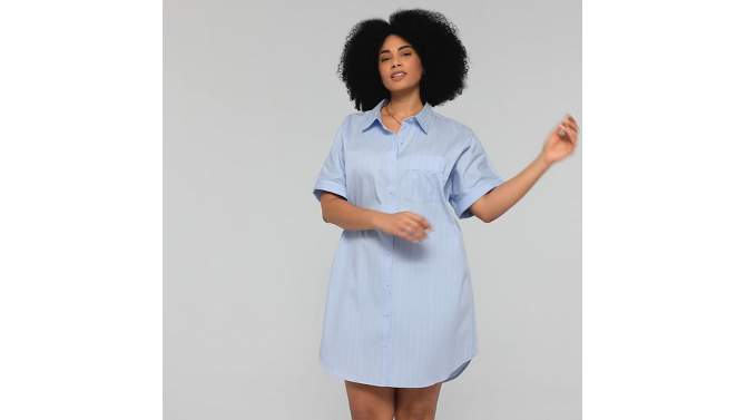 Women's Easy Woven Mini Shirtdress - A New Day™, 2 of 8, play video