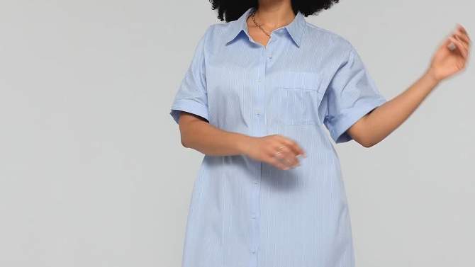 Women's Easy Woven Mini Shirtdress - A New Day™, 2 of 8, play video