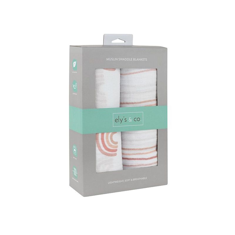 Ely's & Co. Cotton Muslin Swaddle Blanket  2 Pack, 4 of 6