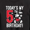 Girls' - Disney - Today's My 5th Birthday Graphic Long Sleeve Fleece Sweatshirt - 2 of 4