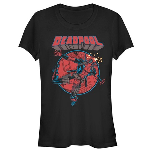 Junior s Marvel Deadpool Falling Circle T shirt Target