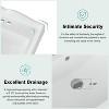 Acekool Square Ceramic Pedestal Sink, 23 x 19.1 x 35.4 in, White, 3-Hole 4" Centerset, Bathroom Basin with Overflow - 4 of 4