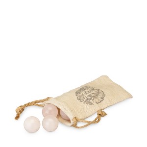 Twine Rose Quartz Wine Gems, Pink Drink Chillers, Real Polished Rose Quartz Stone Spheres, Whiskey Stones, Pink, Set of 6 - 1 of 4