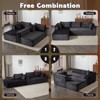 Minimalist Corduroy L-Shape Sectional with Chaise - Deep Seating Sleeper Sofa for Living Room & Lounge - 4 of 4