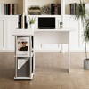 HOMLUX L Shaped Computer Desk Corner Study Writing Desk with Open Storage Shelves for Home Workspace - 2 of 4