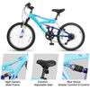 Hykolity Kids Mountain Bike 20 inch MTB Bicycle Age 6-12 Years Height 42-56 in Tween Cycling Full Suspension Sport Outdoor Bikes - Aqua Blue - 4 of 4