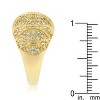 Slickblue Women's Exquisite Goldeneye Cocktail Ring, 1.21 Ct Clear Zirconia, 18k Gold Plated, Size 5-10 - 4 of 4