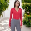 Anna-Kaci Active Women's Long Sleeve Wrap Hoodie with V-Neck and Side Drawstring Details - 2 of 4
