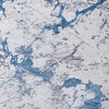 HomeRoots 3' X 5' Blue and Silver Abstract Printed Washable Non Skid Area Rug - 4 of 4