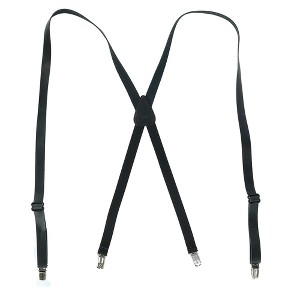 CTM Coated Leather Clip-End 3/4 Inch Suspenders - 1 of 4