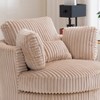 Dolonm 360° Swivel Accent Chair: Plush Corduroy, 400lbs Capacity & Reversible Cushions for Living Room/Bedroom - 3 of 4