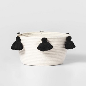 Kids' Coiled Rope Basket with Tassels - Pillowfort™ - 1 of 4