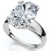 Pompeii3 Certified 4Ct Oval Diamond Solitaire Engagement Ring 14k Gold or Plat Lab Created - 3 of 4