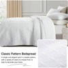 White King Size Quilt Bedding Set with Pillow Shams, Lightweight Summer Coverlet - 3 of 4