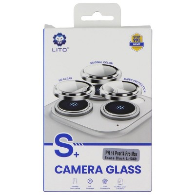 LITO S+ Camera Glass (3 Piece) for Apple iPhone 14 Pro/14 Pro Max - Space Black