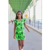 Minecraft Creeper Girls French Terry Sleeveless Romper Little Kid to Big Kid - 2 of 4