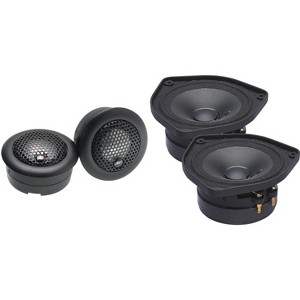 PowerBass OE-400 - 4" Mid Range Speakers with a pair of S-1S - 1" Silk Dome Tweeters - 1 of 4