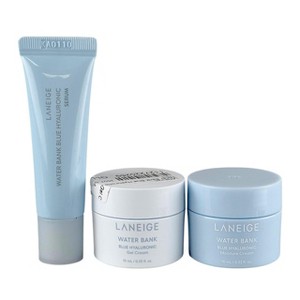 Laneige 3-pc Mini VARIETY PACK Water Bank Blue Hyaluronic (0.33 oz x 3) Moisture Cream, Gel Cream, & Serum - Your Blue Hyaluronic Hydration Trio - 1 of 4