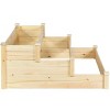 Tangkula 3 Tier Wooden Raised Garden Bed Planting Box Growing Flower Vegetables Outdoor - 3 of 4