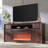 70" Modern Fireplace TV Stand, Entertainment Center for TVs Up to 80", Wood Media Console with 2 Drawers & 2 Doors - 2 of 4