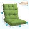 EAGLE PEAK Tufted Outdoor/Indoor High Back Patio Chair Cushions, Set of 2, 46'' x 22'' - 3 of 4