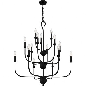 Quoizel Lighting Blanche 15 - Light Chandelier in  Matte Black - 1 of 4
