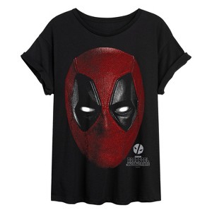 Women's - Marvel - Deadpool & Wolverine Oversized Face Oversized Graphic T-Shirt - 1 of 4
