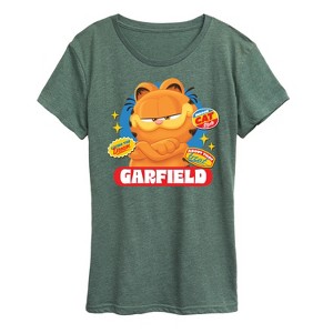 Women's - Garfield - Garfield Stickers Short Sleeve Graphic T-Shirt - 1 of 4