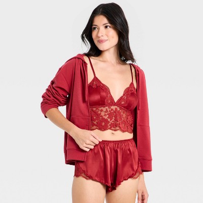 Women's Satin & Lace Lingerie Set - Auden