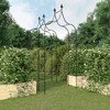 vidaXL Garden Arch Trellis - Set of 2 Black Powder-Coated Steel Arches, 47.2"x15"x102.4", Decorative Climbing Plant Support - 2 of 4