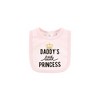 Hudson Baby Infant Girl Cotton Bodysuit, Pant and Bib Set, Daddys Little Princess - 3 of 4