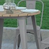 Emma and Oliver Indoor/Outdoor Dining Table, 30" Round All Weather Poly Resin Top with Steel Base - 4 of 4