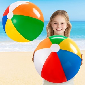 Joyfy 20" 2 Packs Beach Balls, Large Inflatable Beach Ball Swimming Pool Water Games, Pool Toys for Kids Adults Summer Fun, Beachball Party Supplies - 1 of 4