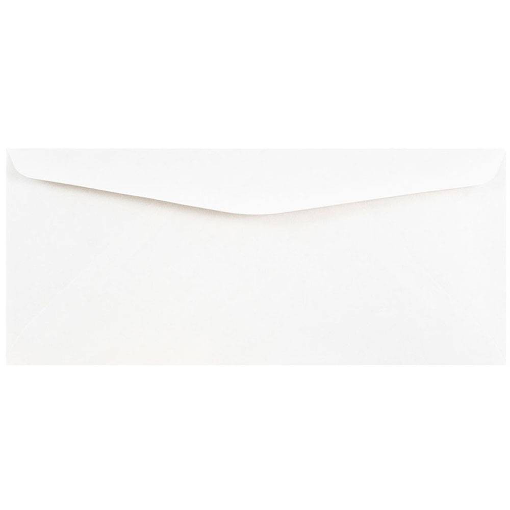 JAM Paper 50pk #10 Business Envelopes - 4 1/8 x 9 1/2 - White: Wet and Seal, Gummed Flap, Mailing, Letter Size