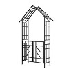 Chery Life Metal Garden Arch with Adjustable Width, Climbing Plants Support Rose Arch Outdoor Black - 2 of 4