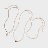 Girls' Initial with Choker and Layered Necklace Set - art class™ Gold - 2 of 3