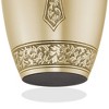 Reminded Adult Cremation Memorial Urn for Human Ashes, Etched Cross Brass Funeral Urn with Velvet Bag - 4 of 4