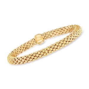 Ross-Simons Italian 18kt Gold Over Sterling Stretch Bracelet - 1 of 3