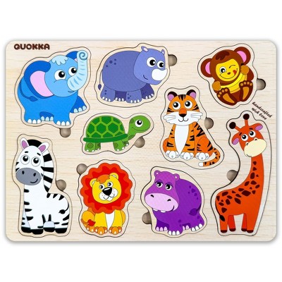 QUOKKA Wooden Puzzles for Toddlers 1-2