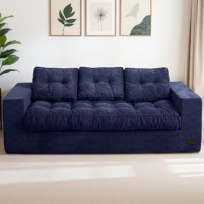 MAXYOYO 3 Seater Couch for Living Room, Boneless Couch with Tufted Cushion & Backrest, Sofa in A Box, No Assembly Required