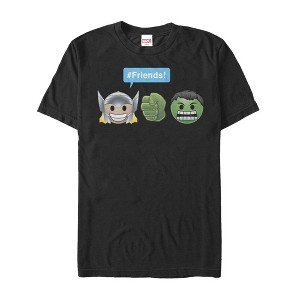 Men's Marvel Thor Hulk Friend Emoji T-Shirt - 1 of 4