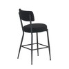 Sapphtopaz Modern Bar Stools Teddy Upholstered Dining Chairs Bar Chair with Metal Base Counter Height Stools for Kitchen Island - 4 of 4