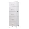 5-Drawer Tall Fabric Dresser with Wood Top, Storage Organizer Chest for Bedroom, Closet, Hallway, Sturdy Steel Frame - 2 of 4