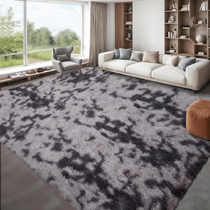 Fluffy Area Rug- Shag Area Rug for Living Room, Shaggy Large Indoor Thick Living Room Carpet with Non-Slip Backing, Soft Plush Carpet - 1 of 4