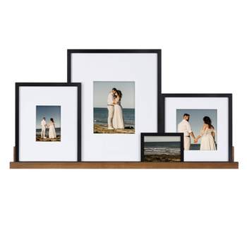 5pc Gallery Frame Box Set Rustic Brown - Kate & Laurel All Things Decor
