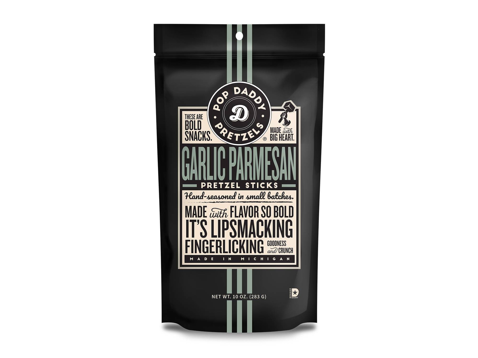 Pop Daddy Snacks Pretzels - Garlic Parmesan (10 oz) — product image